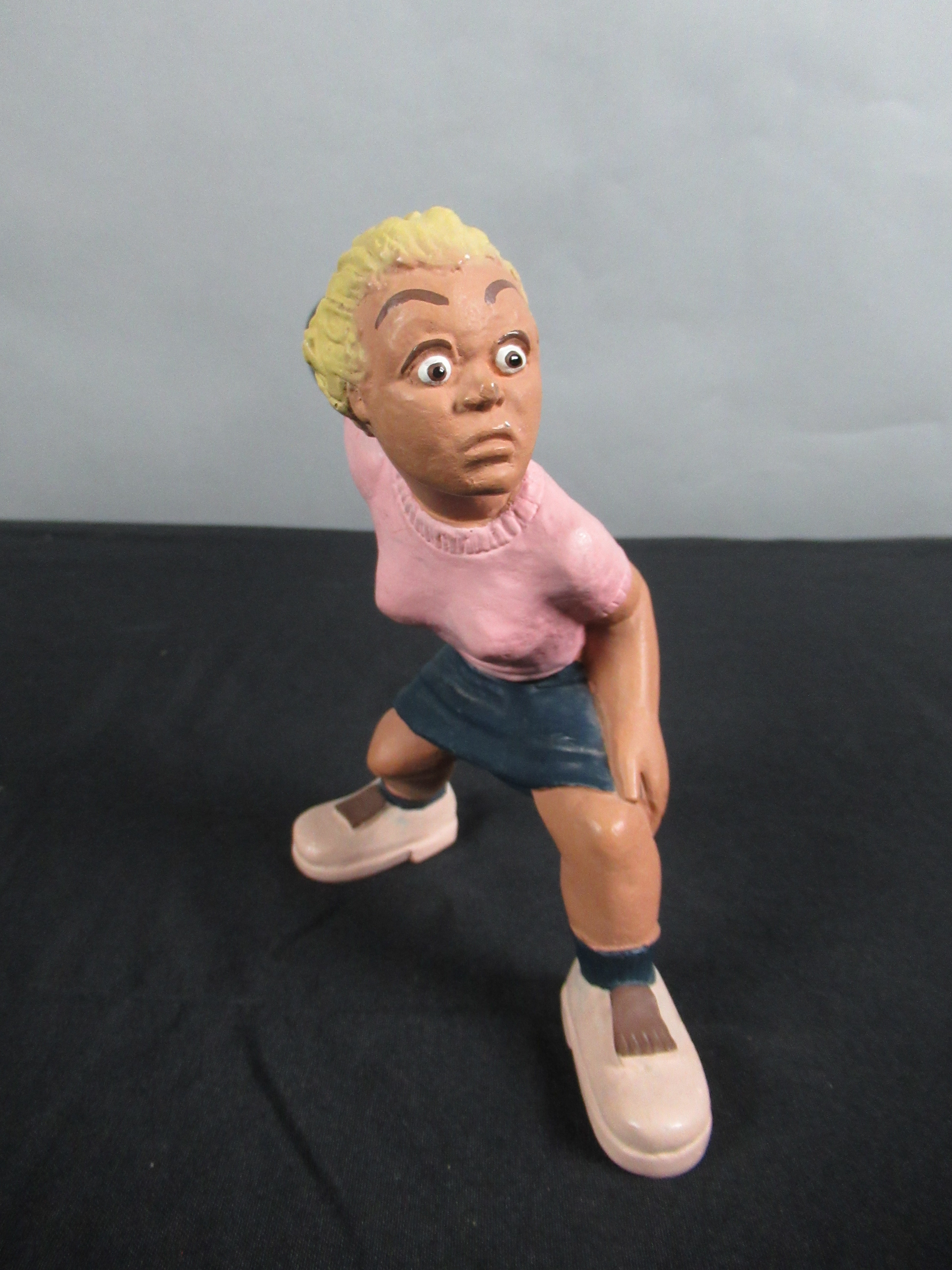 VINTAGE Bowling Figure Pair Set - L. L. Rittgers (c. 1940s) Collectible Sport Chalkware Statuettes